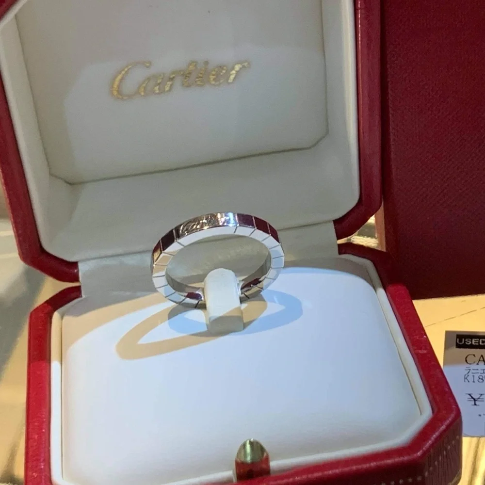 18KT WHITE GOLD CARTIER RING SIZE 7.5 US - Picture 1 of 4